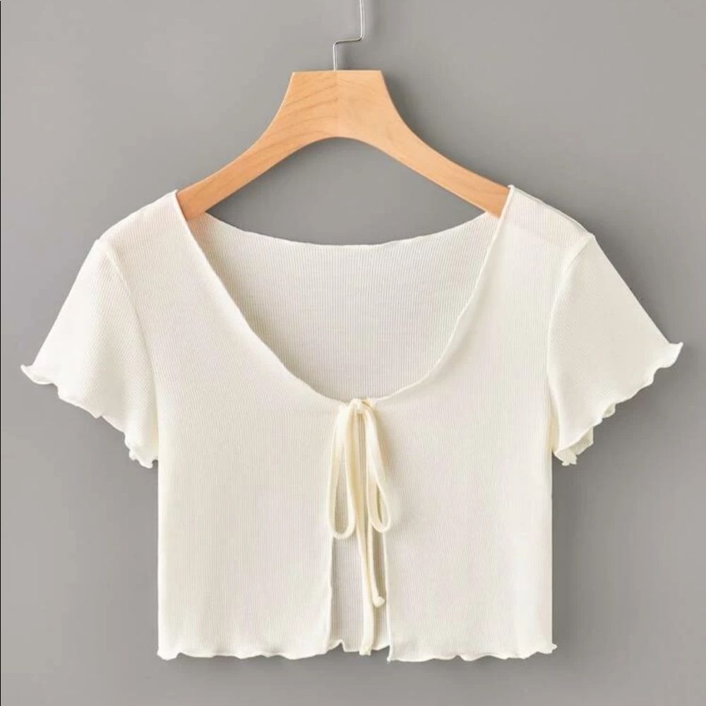 Cream tie top